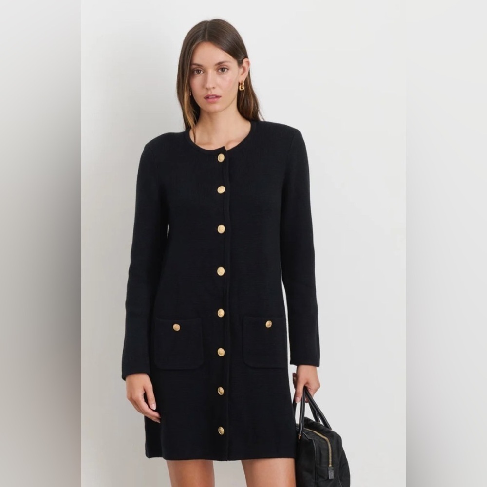 ALEX MILL NWT Paris sweater dress black size large